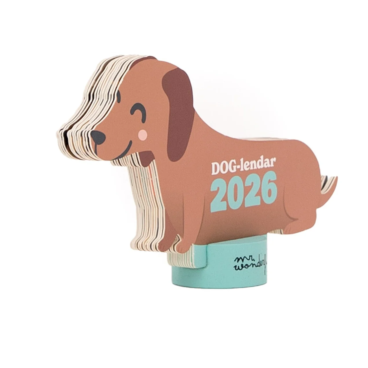 Calendario de sobremesa 2026 con peana - Perro salchicha - Image 4
