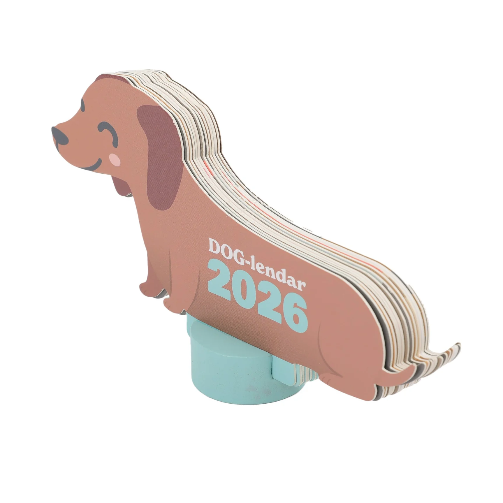 Calendario de sobremesa 2026 con peana - Perro salchicha - Image 5