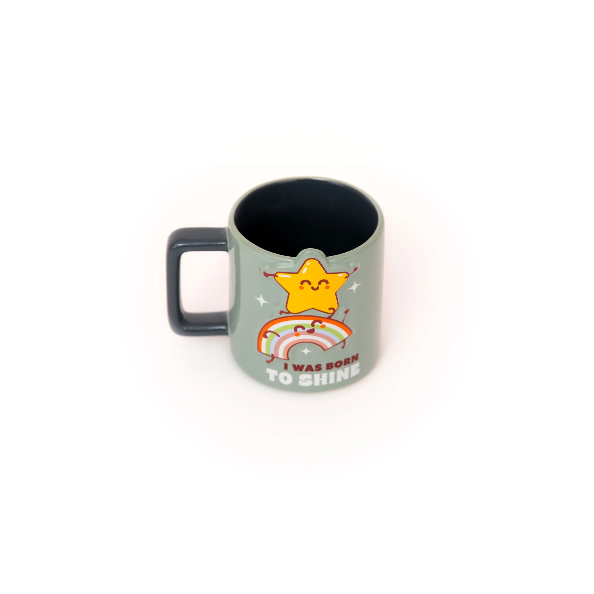 Taza 3D estrella y arcoíris - I was born to shine - Image 2