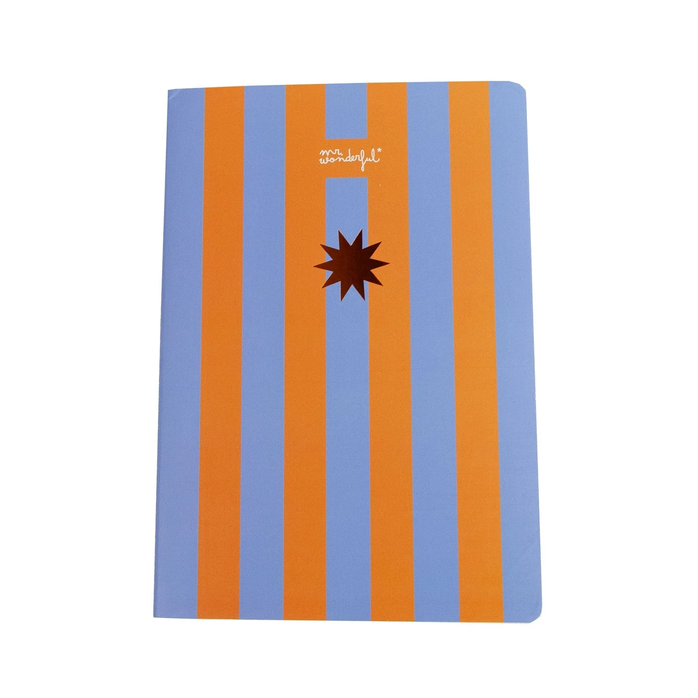 Libreta A5 - Rayas azules y naranjas