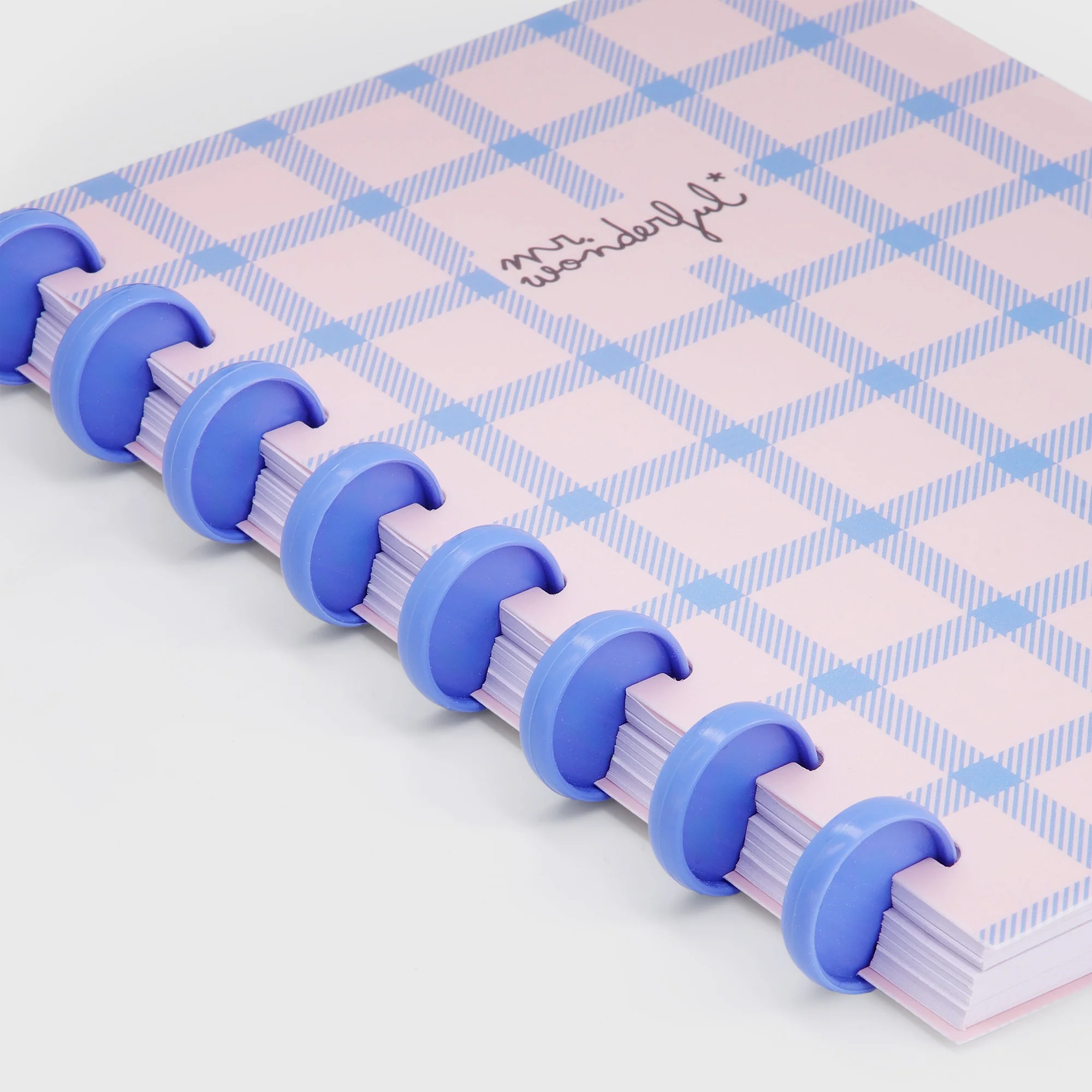 A5 notebook - Blue and pink checks - Image 4