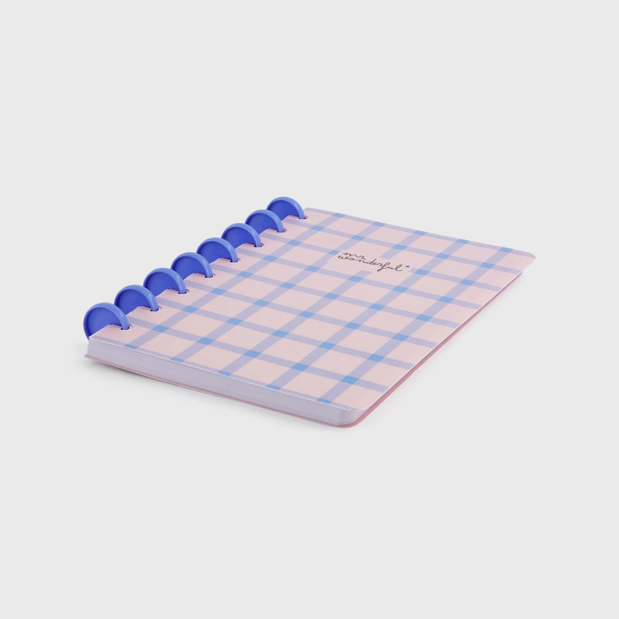 A5 notebook - Blue and pink checks - Image 5