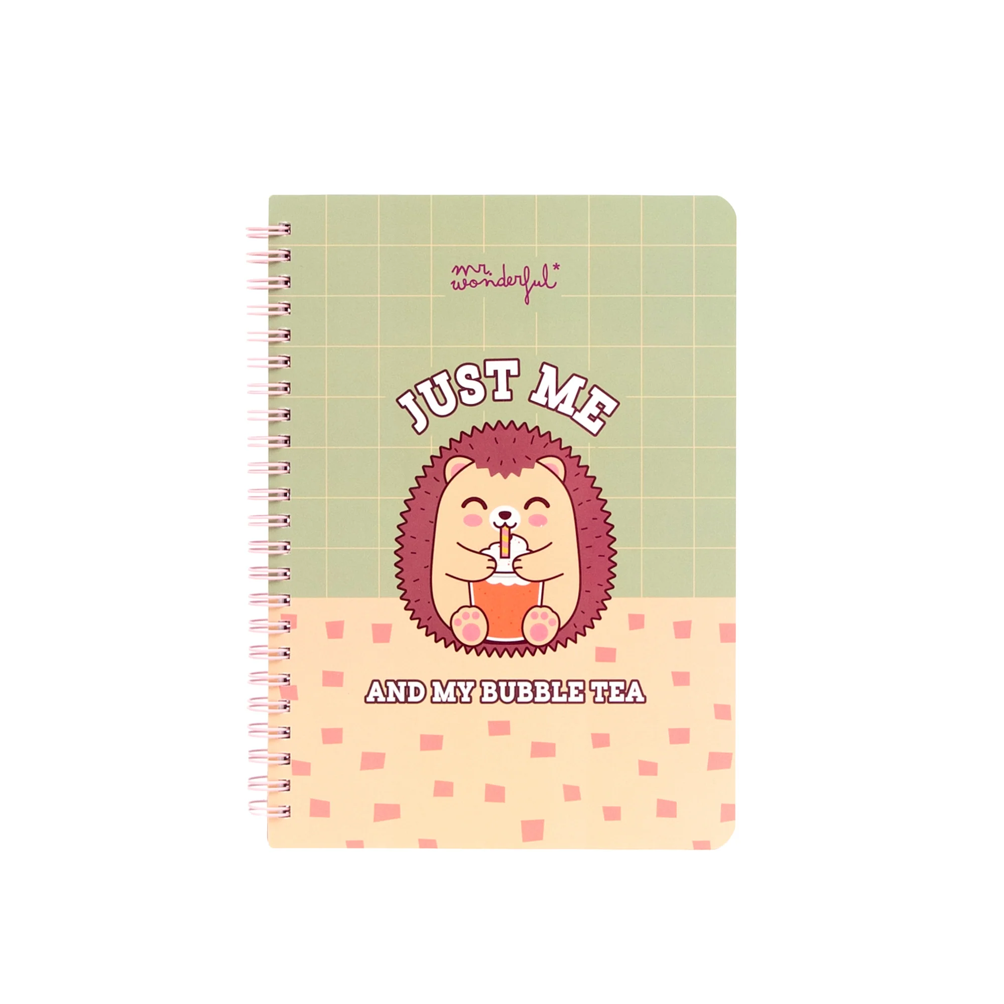 Cuaderno A5 de Erizo - Just me and my bubble tea