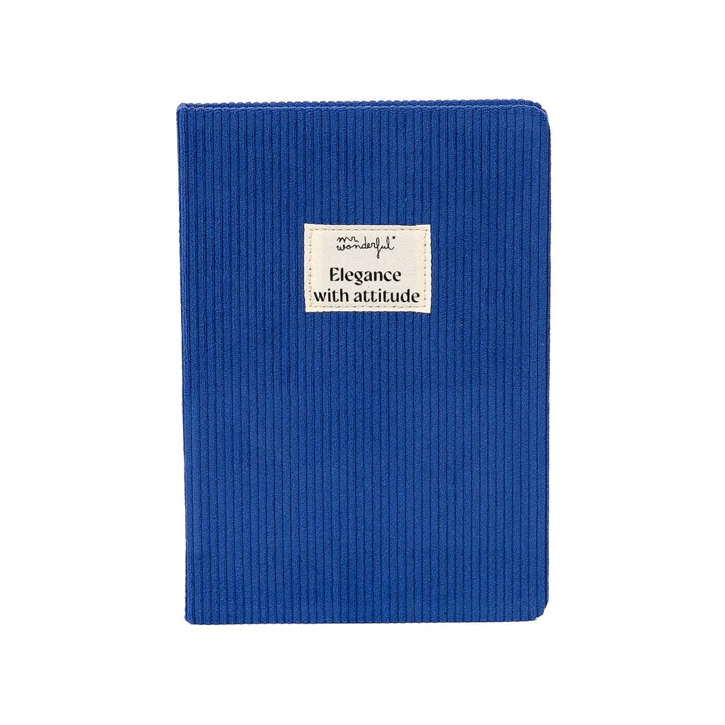 Libreta A5 pana azul Klein - Elegance with attitude