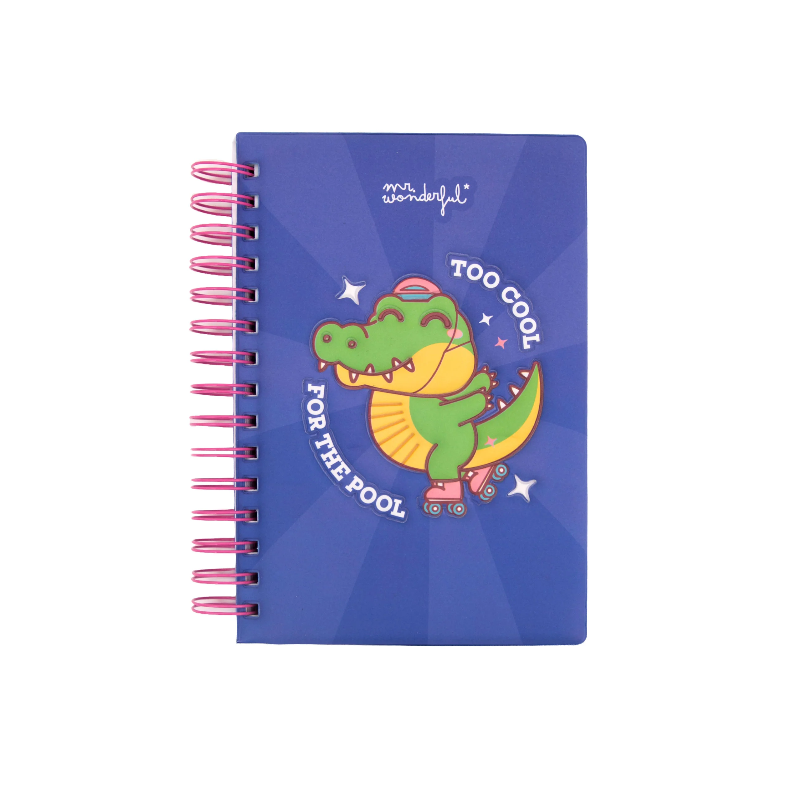 Libreta A5 con portada con volumen Cocodrilo - Too cool for the pool - Image 2