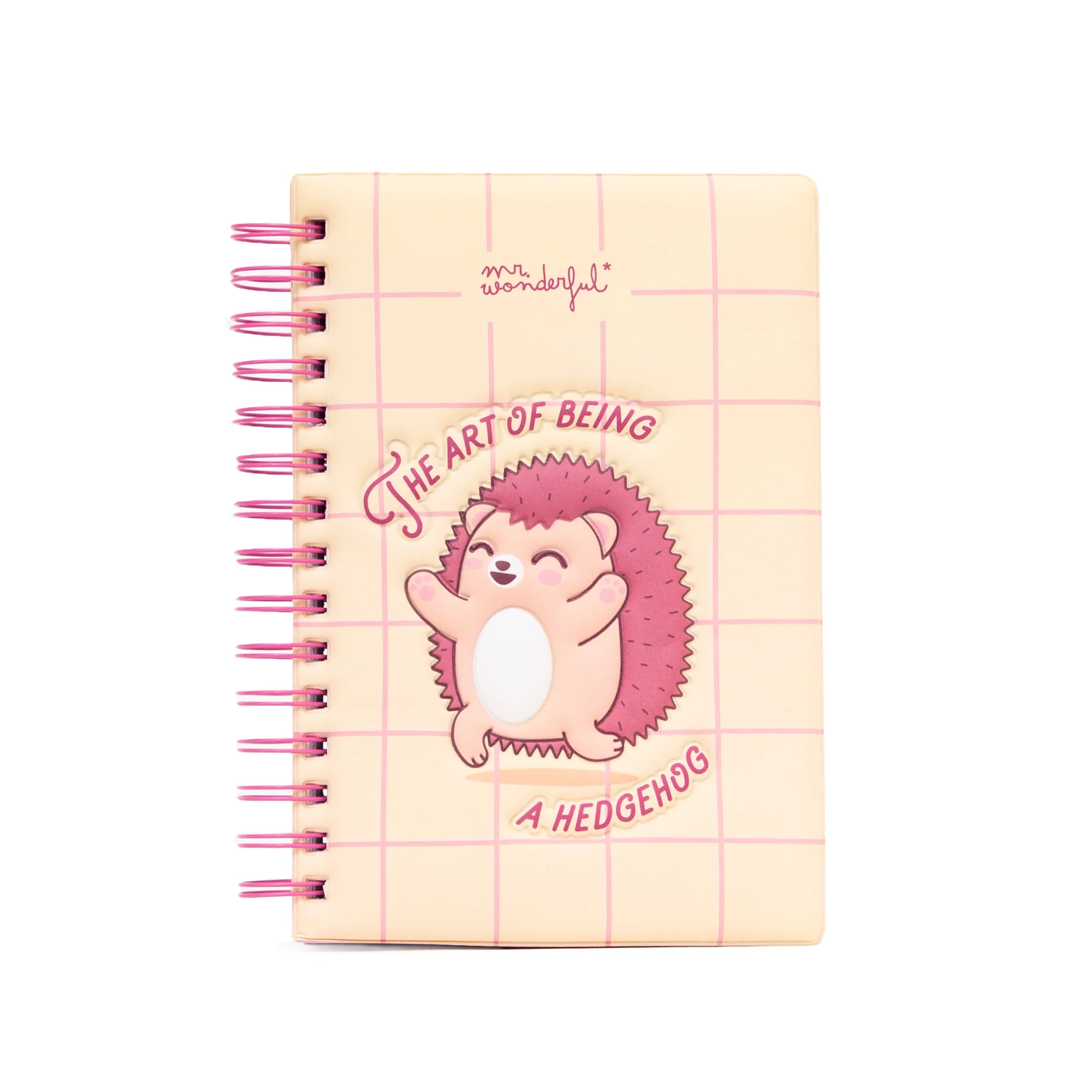 Cuaderno A5 con cubierta con efecto 3D Erizo - The Art of Being a Hedgehog