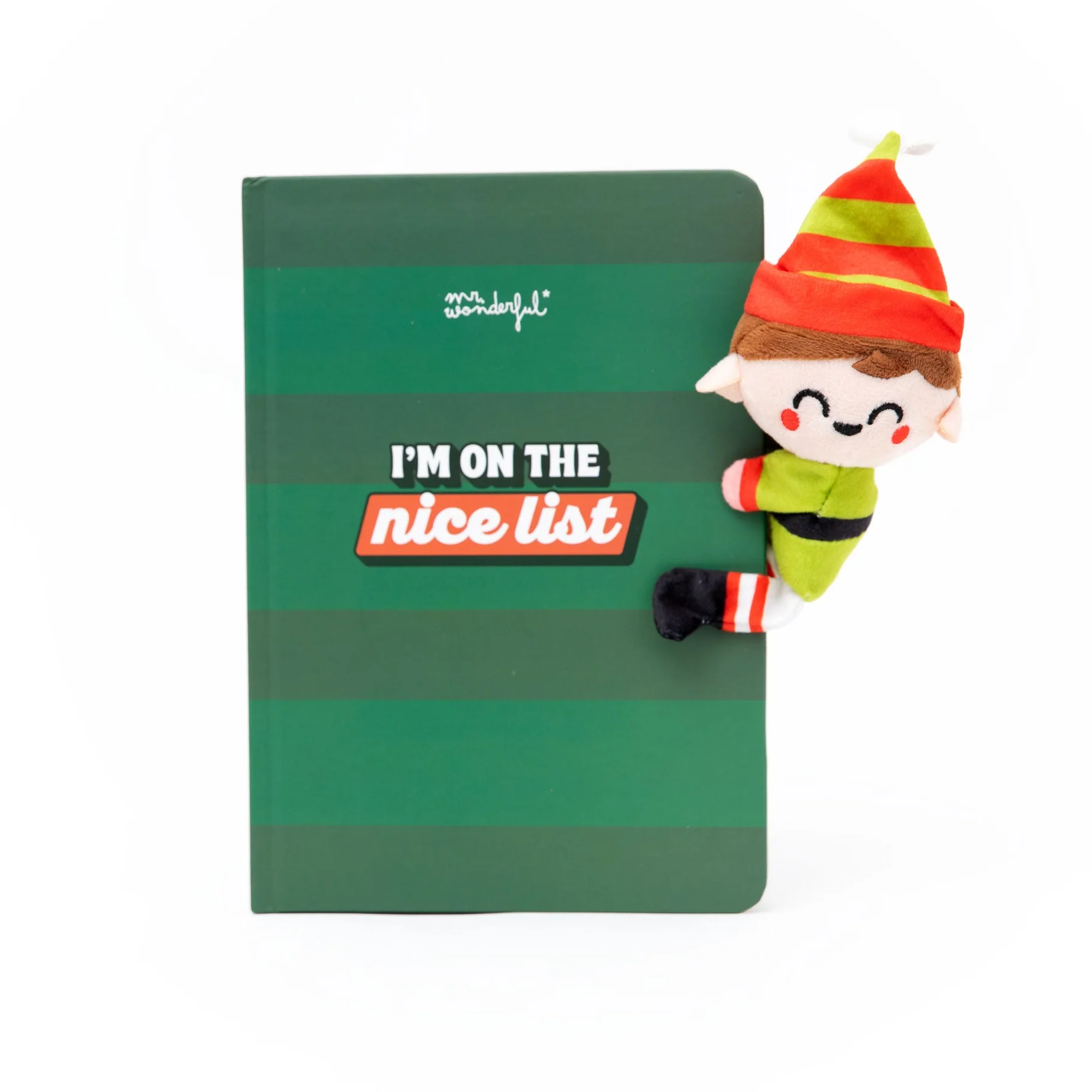 Libreta A5 con peluche elfo - I’m on the nice list