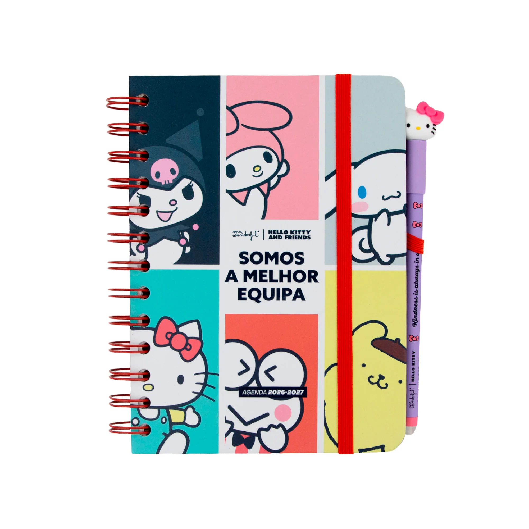 Agenda 2026-27 pequena Hello Kitty&Friends Semanal + 3 Bo-Bo - Somos a melhor equipa - Image 4