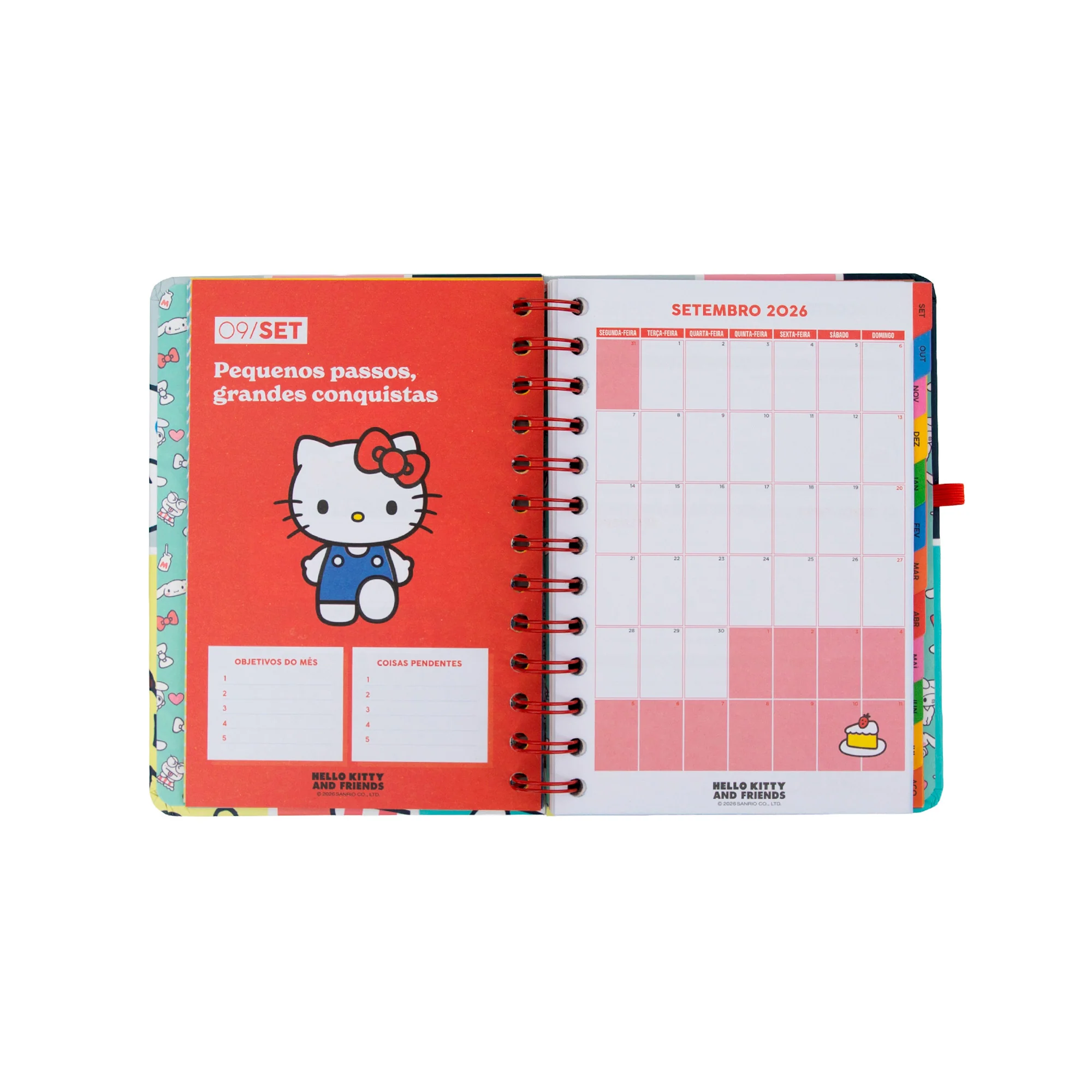 Agenda 2026-27 pequena Hello Kitty&Friends Semanal + 3 Bo-Bo - Somos a melhor equipa - Image 5