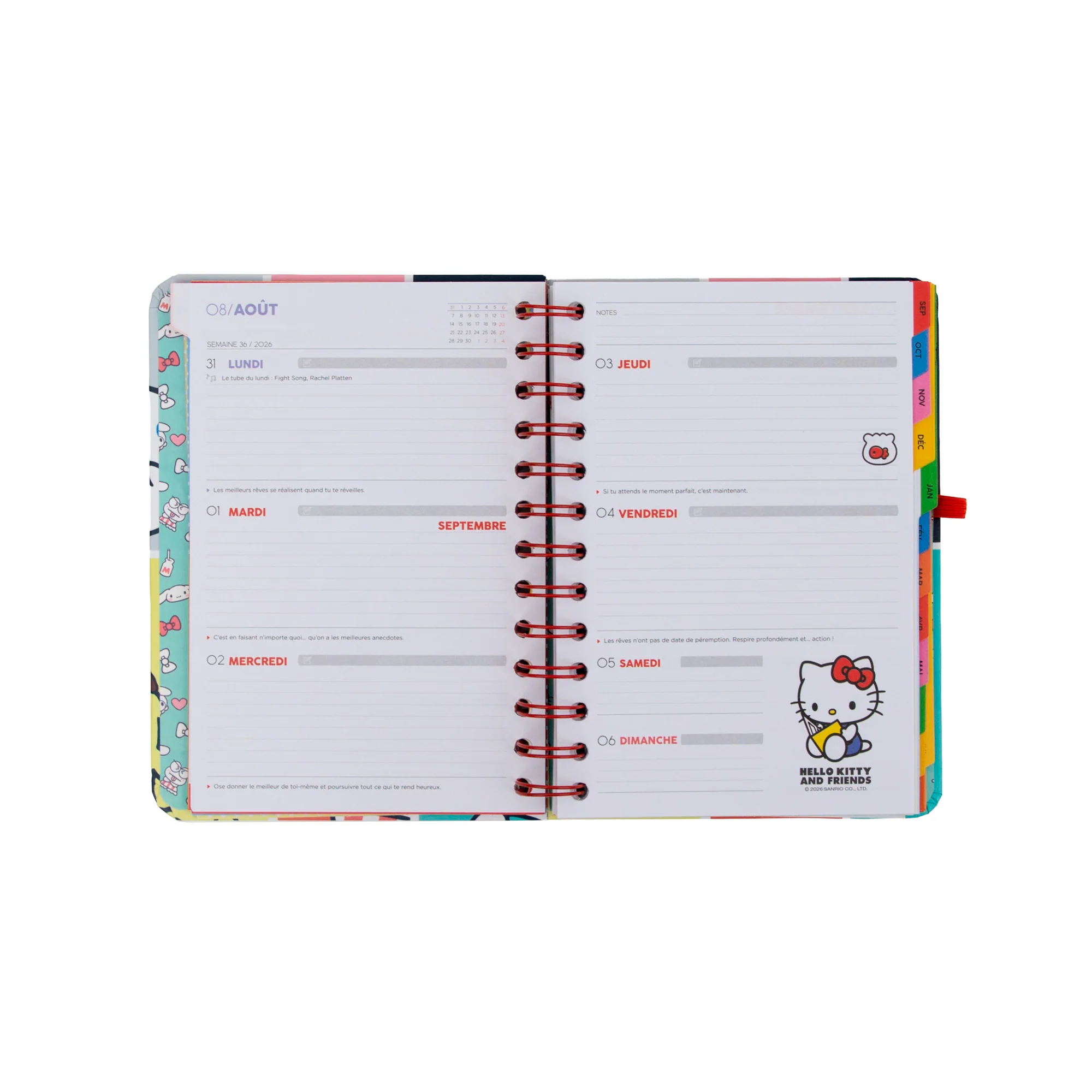 Agenda 2026-27 petit Hello Kitty&Friends Hebdomadaire + 3 Bo-Bo - On est la meilleure équipe - Image 4