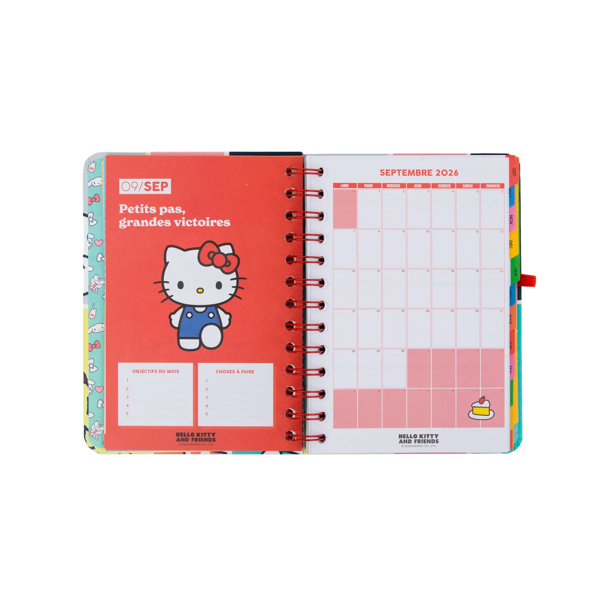 Agenda 2026-27 petit Hello Kitty&Friends Hebdomadaire + 3 Bo-Bo - On est la meilleure équipe - Image 8