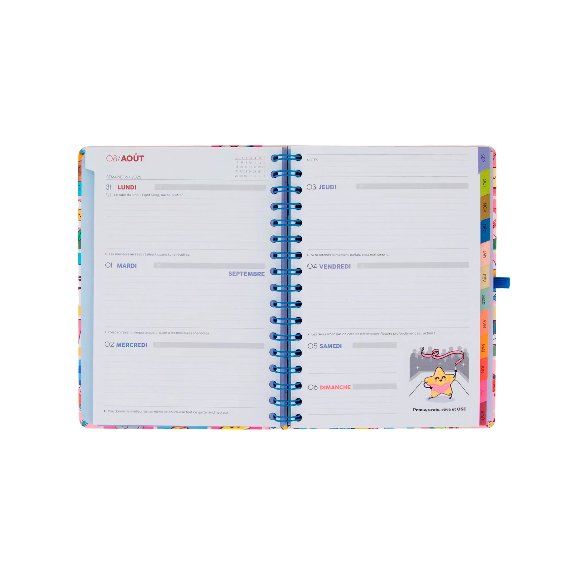 Agenda Mr. Wonderful 2025-26 Hebdomadaire - Manuel pour une année brillante - Image 2