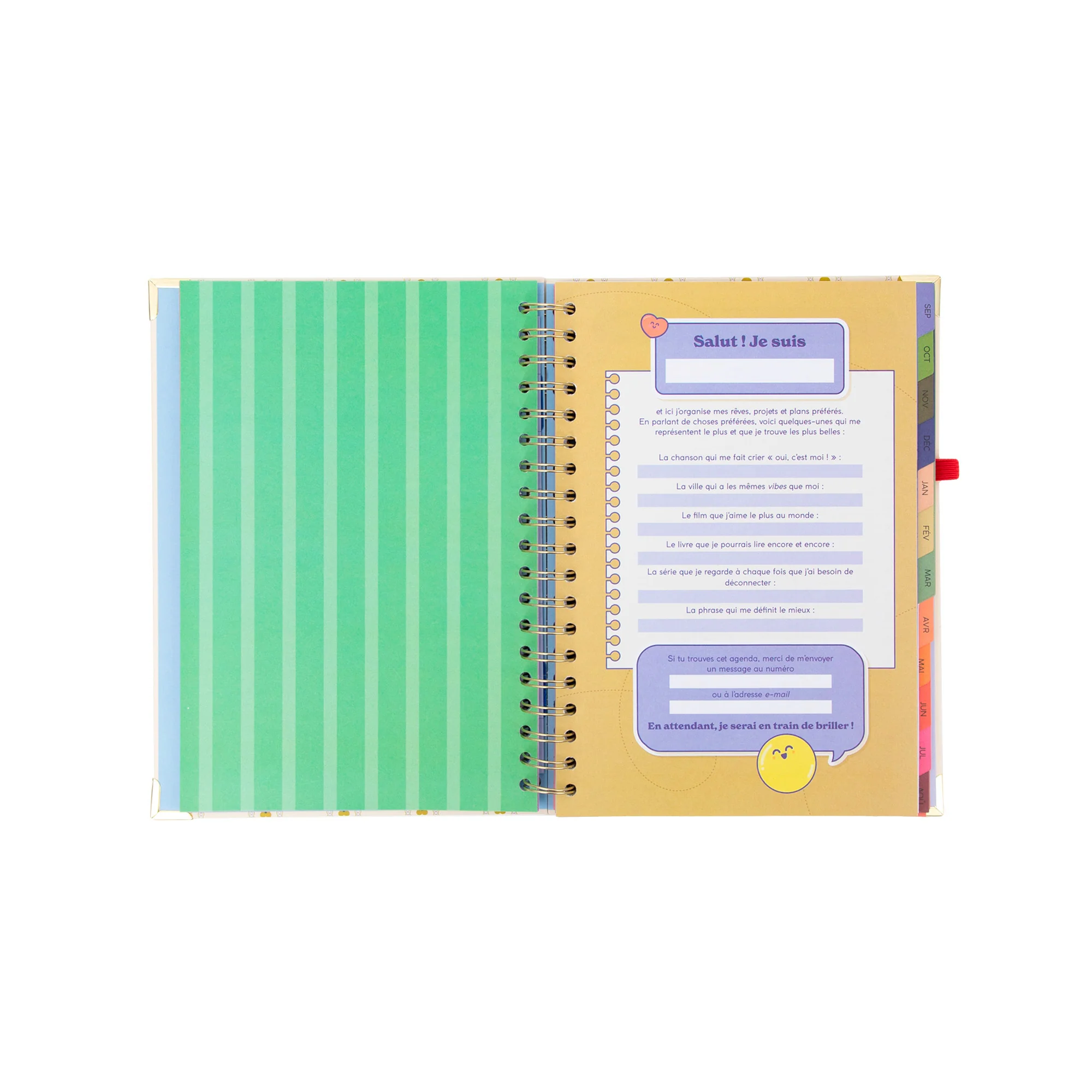 Agenda Mr. Wonderful 2026-27 Hebdomadaire Grand format - Fais que chaque jour compte - Image 5