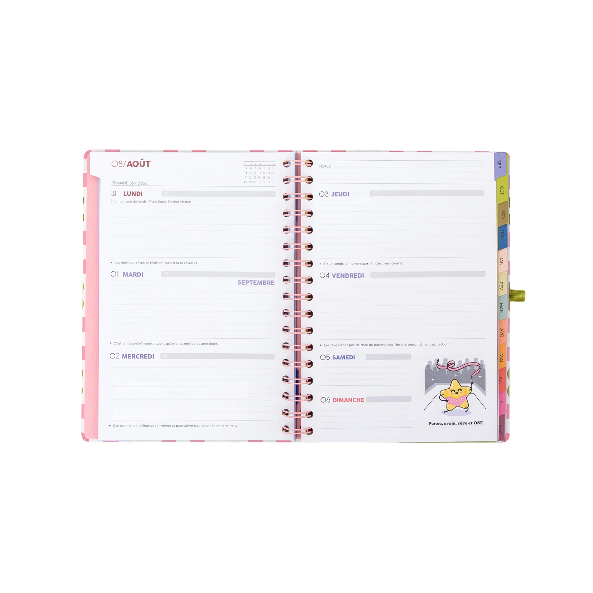 Agenda Mr. Wonderful 2026-27 Hebdomadaire - Vis aujourd’hui, planifie toujours - Image 2