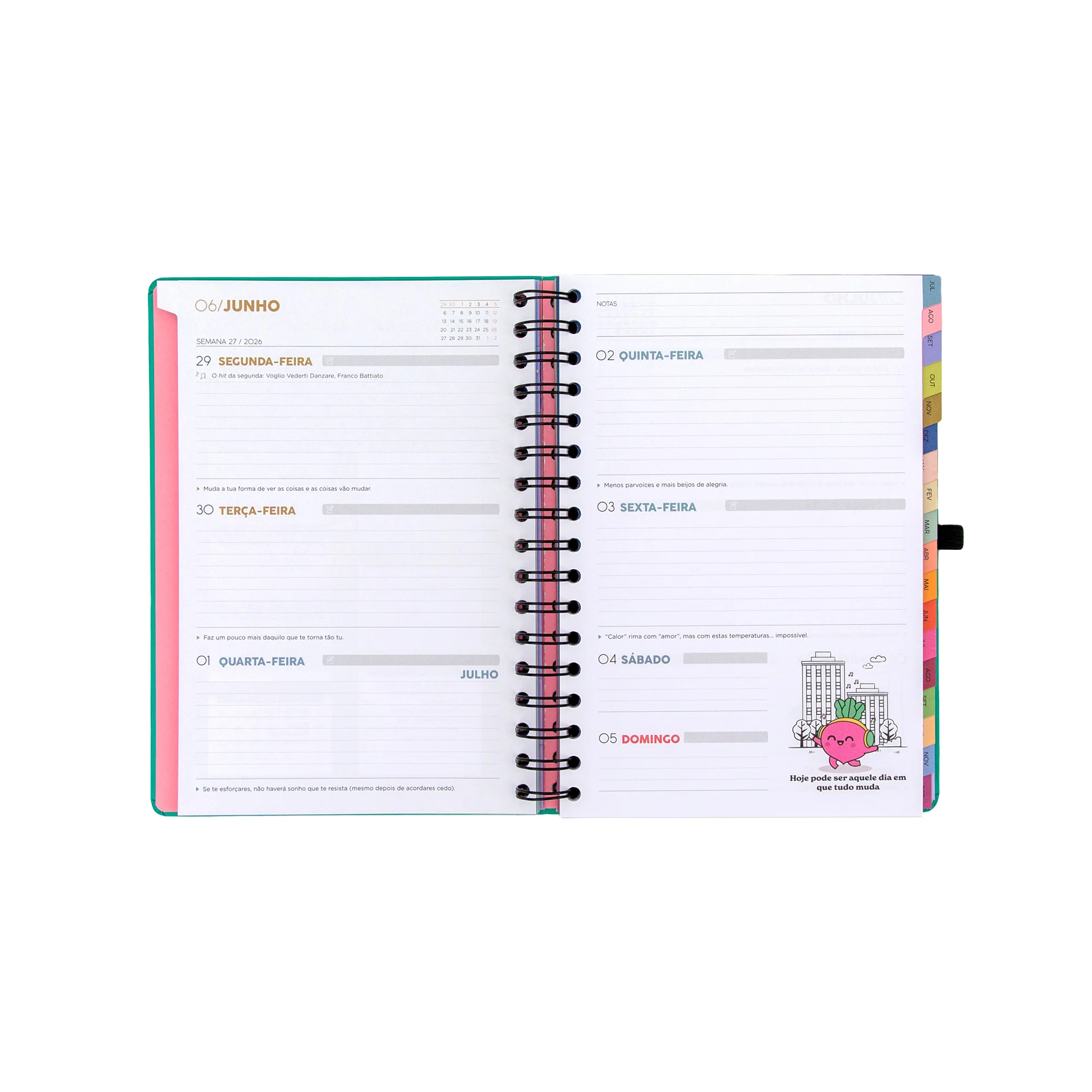 Agenda Mr. Wonderful 2026-27 Semanal 18 meses - Sonha muito, vive livre - Image 2