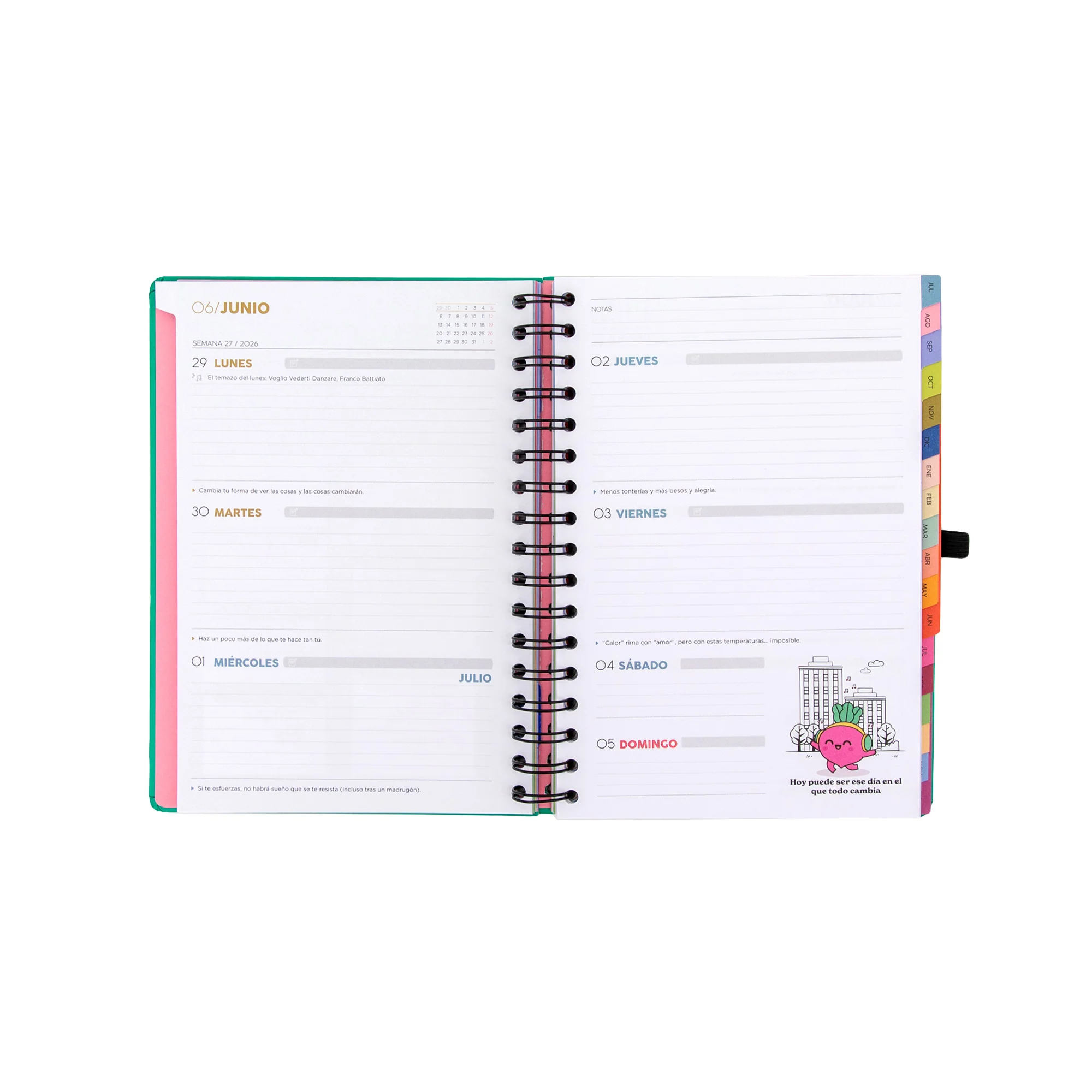 Agenda Mr. Wonderful 2026-27 Semanal 18 meses - Sueña fuerte, vive libre - Image 2