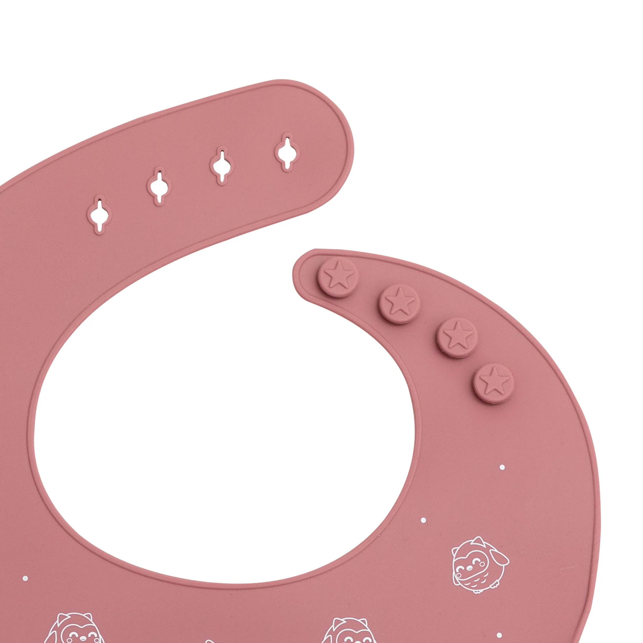 Bavoir en silicone rose - Je vais tout dévorer - Image 4