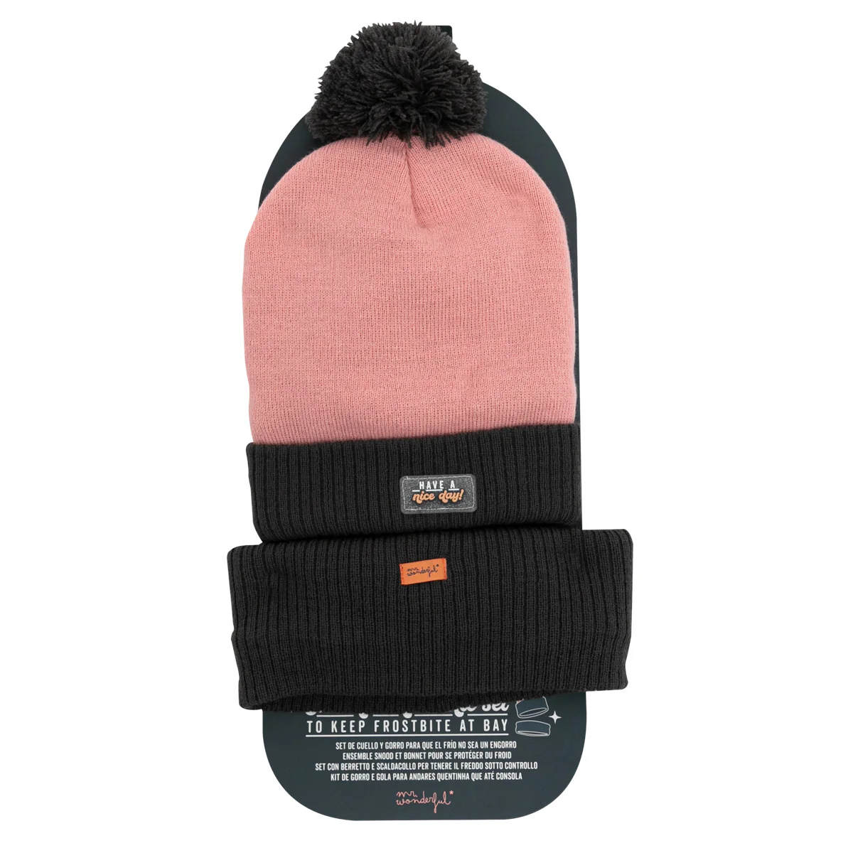 Beanie and snood set - Have a nice day! - Image 5