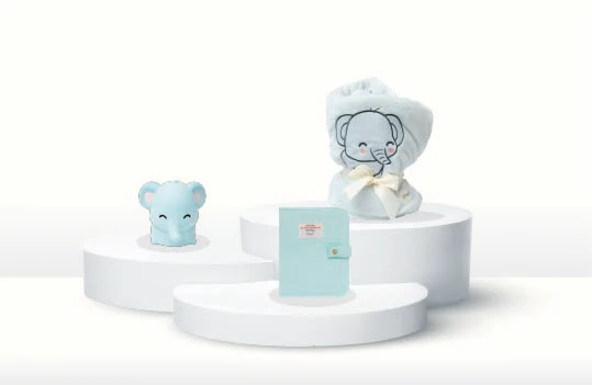 Pack Bebé foto - Álbum de fotos de embarazo + portadocumentos familiar + tarjetas para bebés