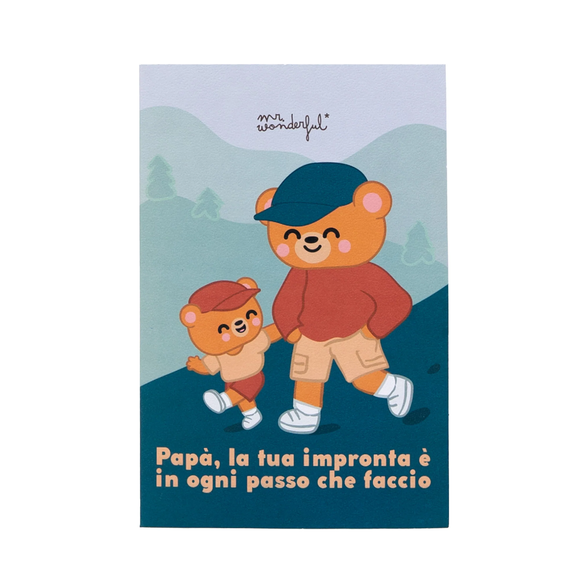 Biglietto - Papà, la tua impronta è in ogni passo che faccio