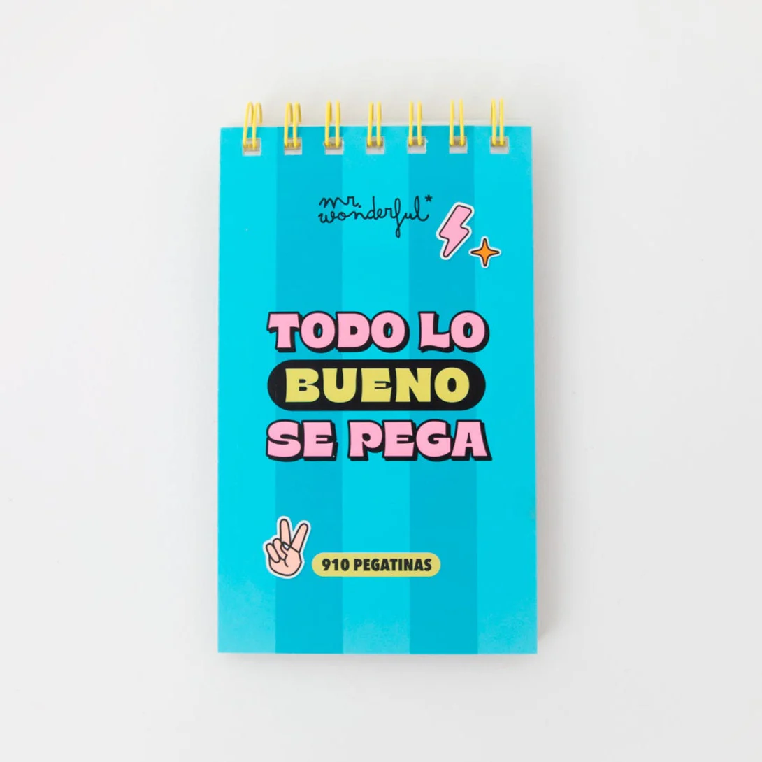 Bloc de pegatinas transparentes - Todo lo bueno se pega