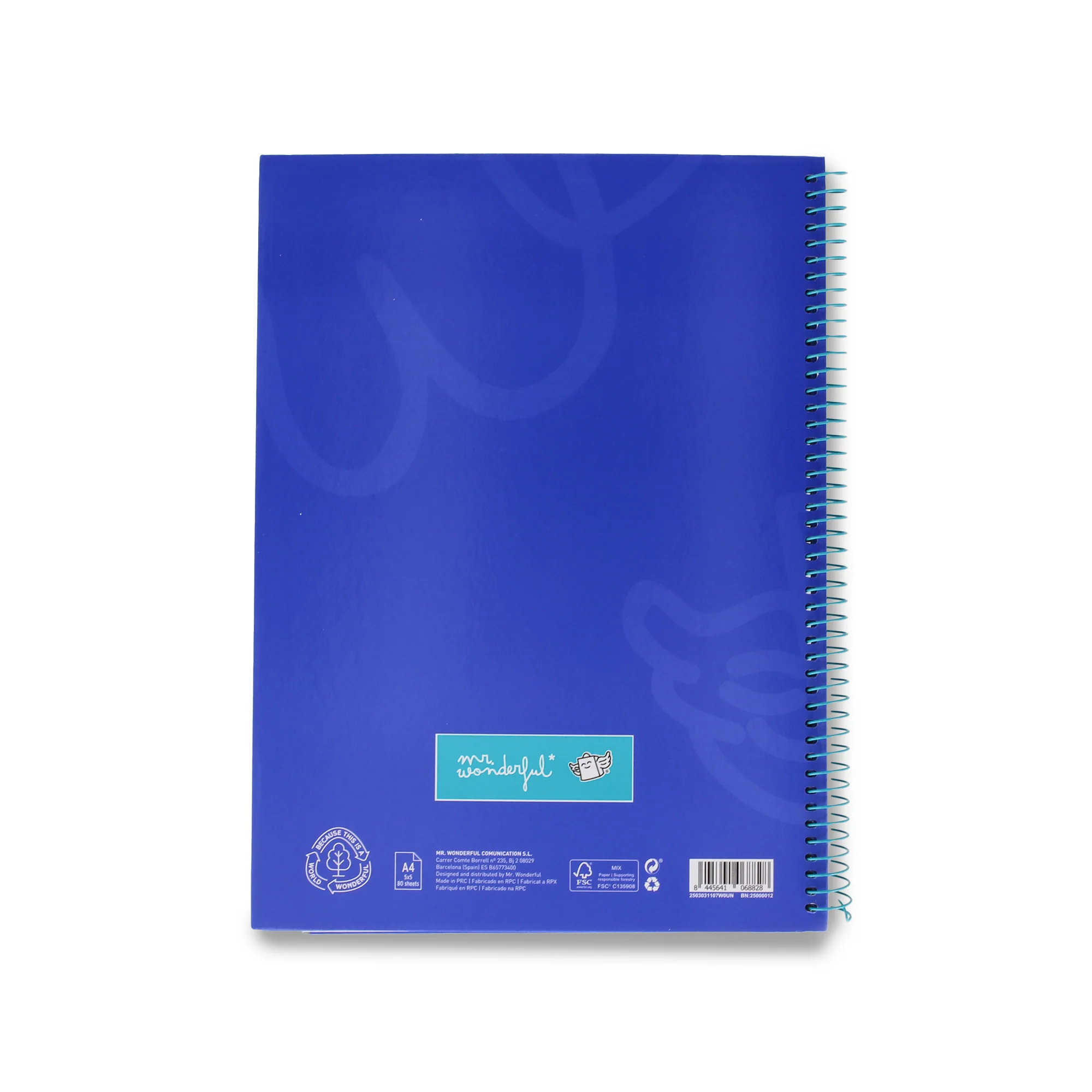Libreta A4 azul 80 hojas - Cuadriculada y microperforada - Image 4