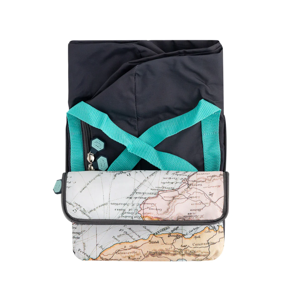 Blue foldable travel bag - I'm off to see the world - Image 10