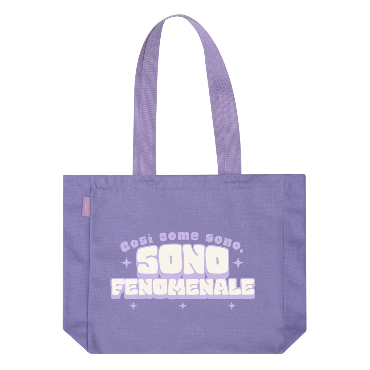 Borsa di tela tote bag lilla - Così come sono, sono fenomenale