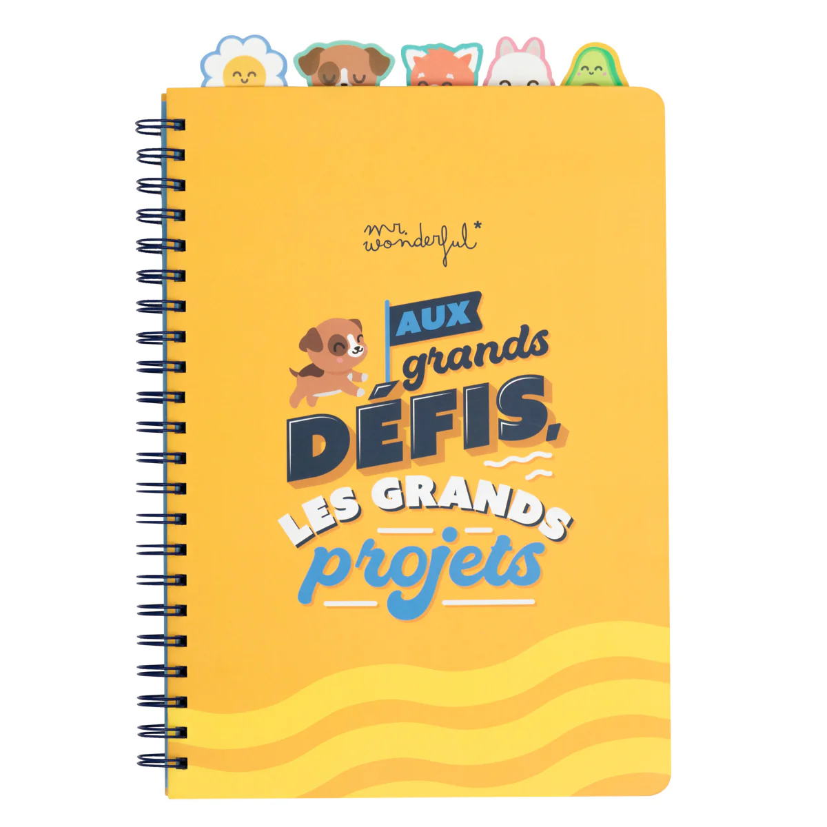 Cahier A4 avec des intercalaires à onglets - Aux grands défis, les grands projets