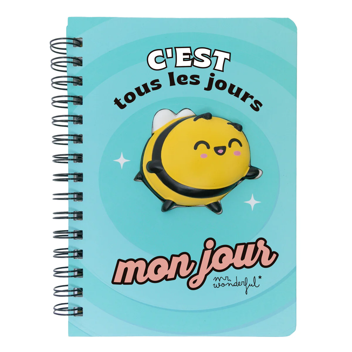 Cahier A5 avec squishy Abeille - C'est tous les jours mon jour