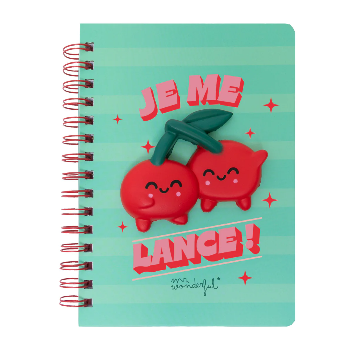Cahier A5 avec squishy Cerises - Je me lance !