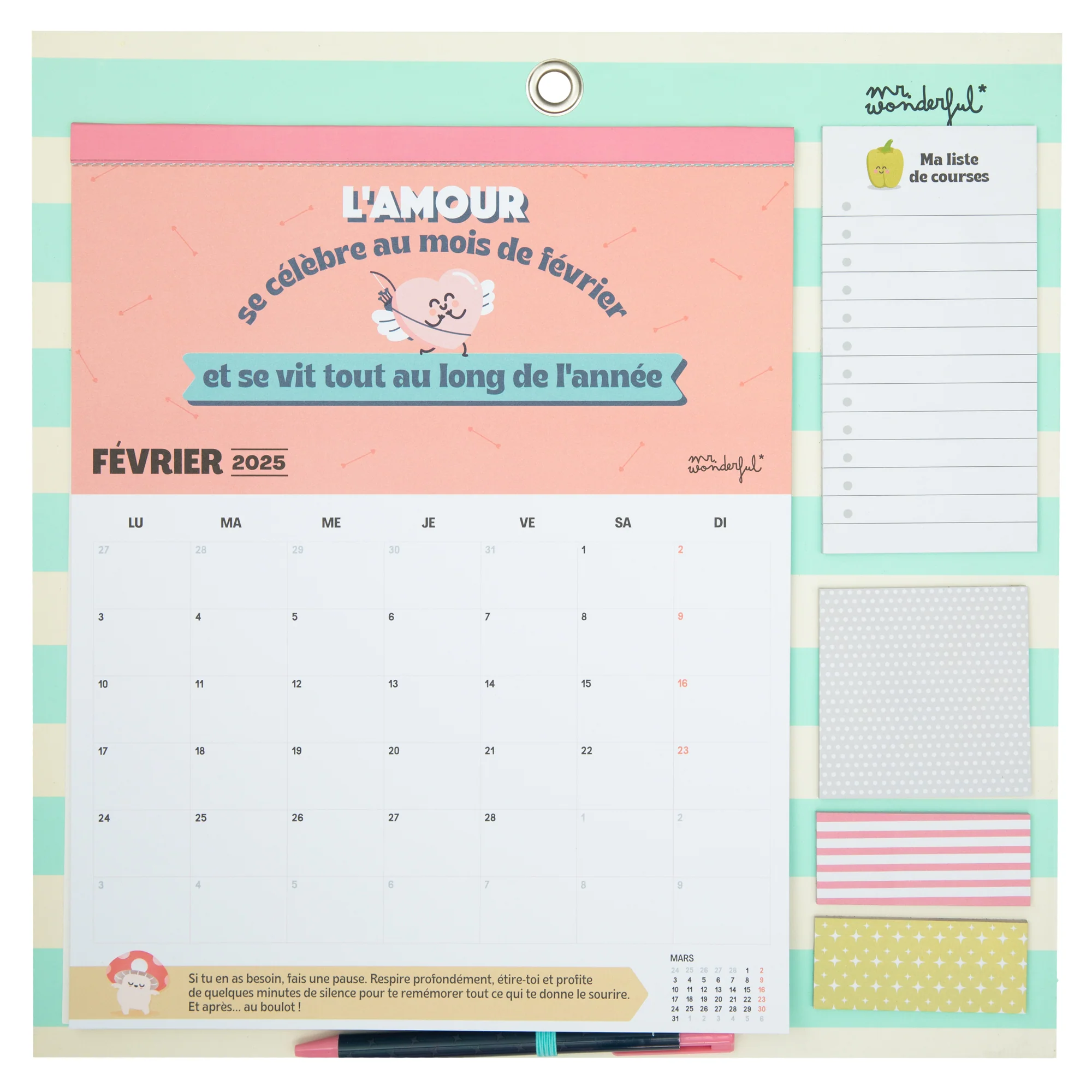 Calendrier mural aimanté 2025 - 2025, bienvenue chez toi - Image 5