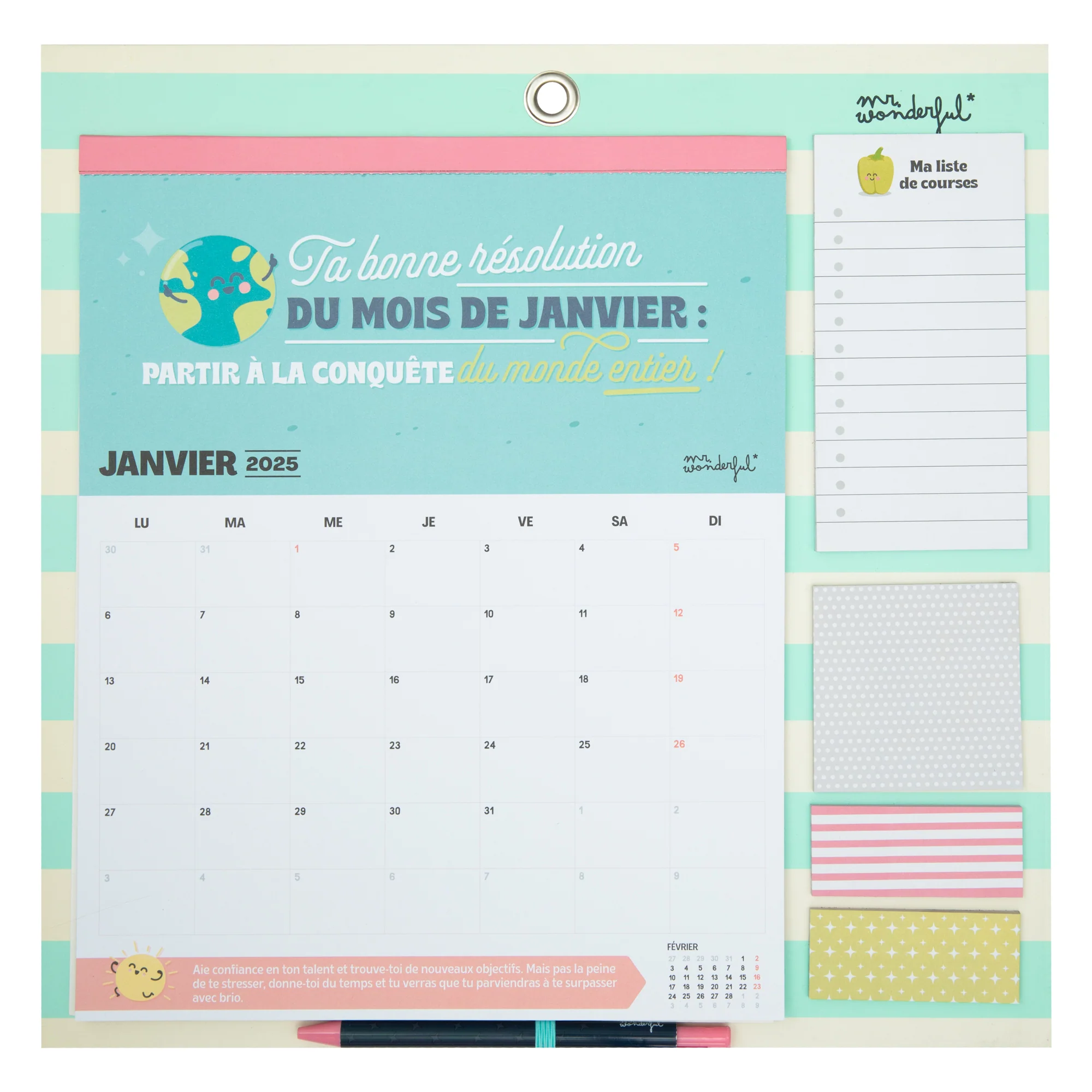 Calendrier mural aimanté 2025 - 2025, bienvenue chez toi - Image 6