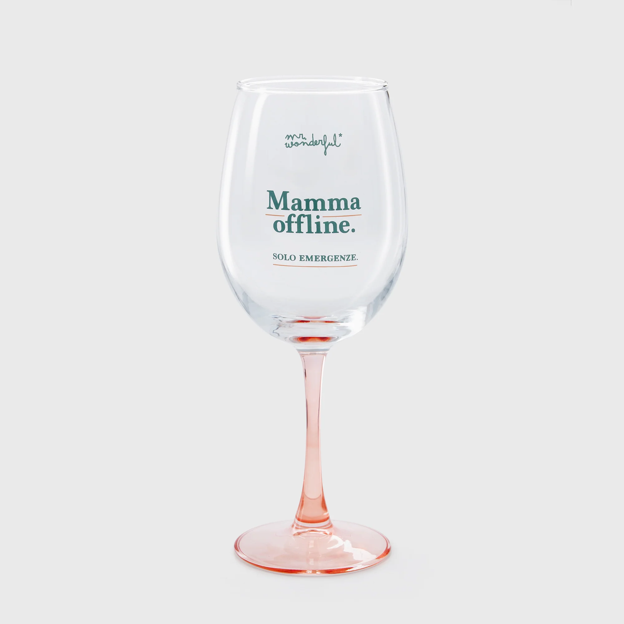 Calice da vino - Mamma offline. Solo emergenze.