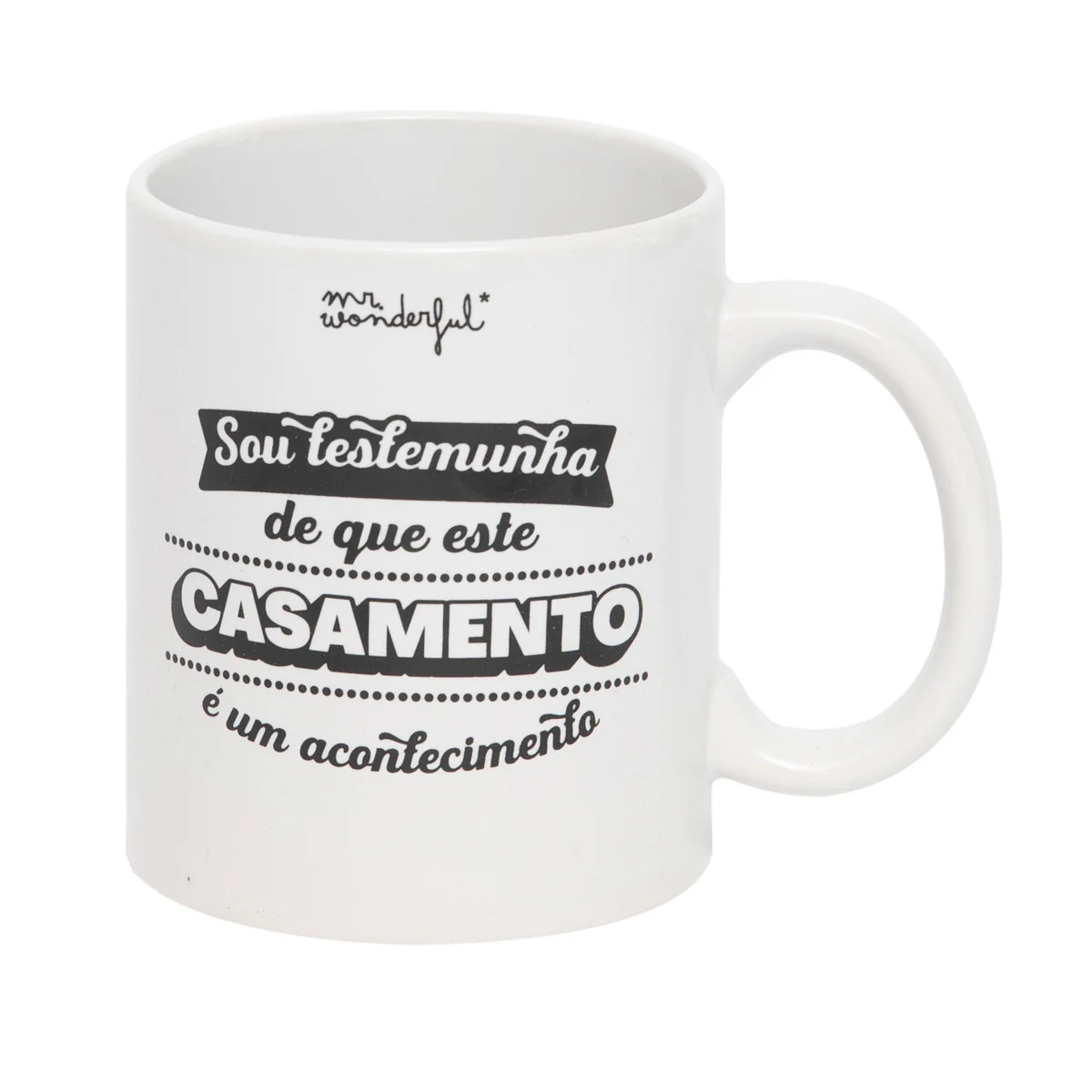 Caneca Iconic - Sou testemunha de que este casamento é um acontecimento