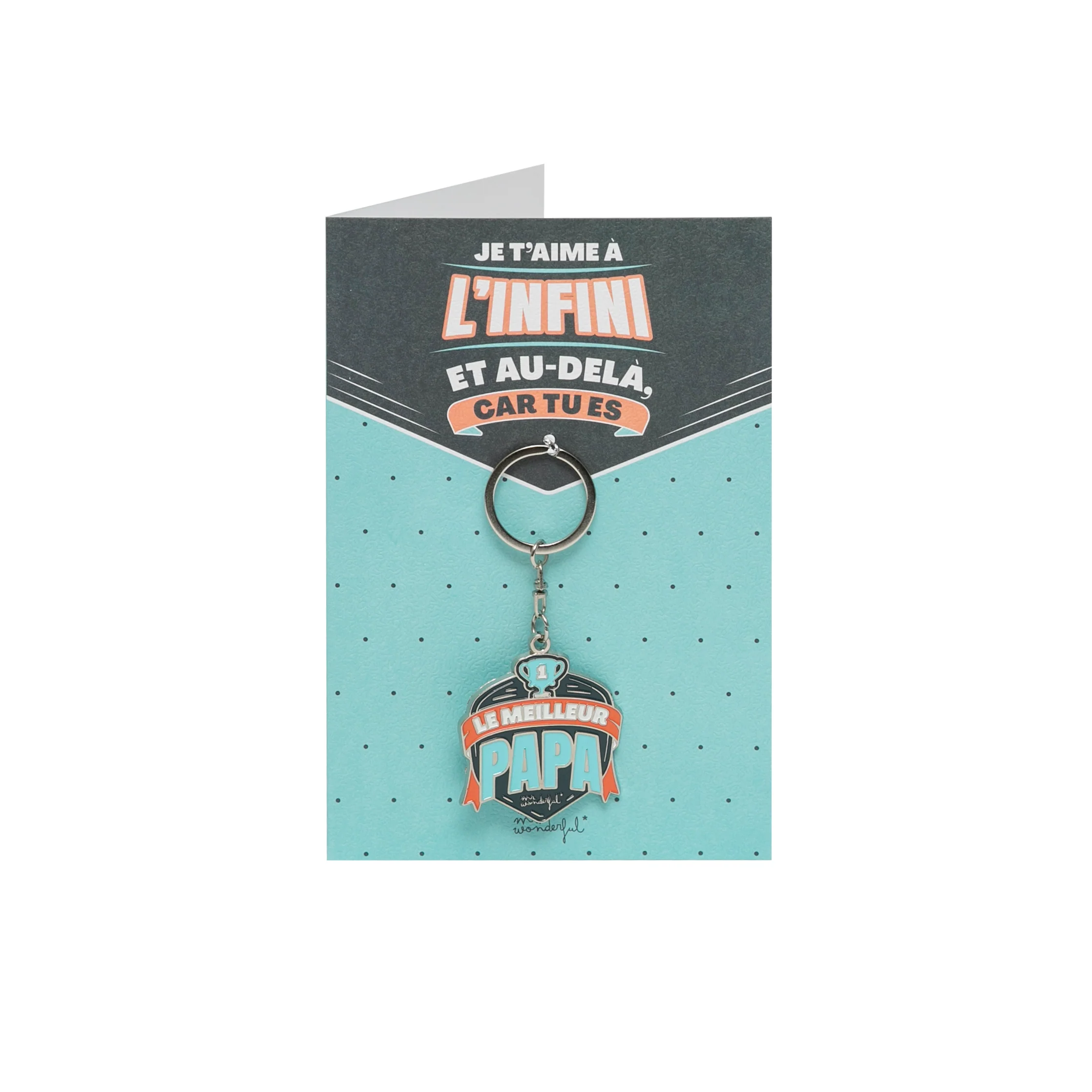 Carte avec porteclés - Je t’aime à l’infini et au-delà, car tu es le meilleur papa - Image 2