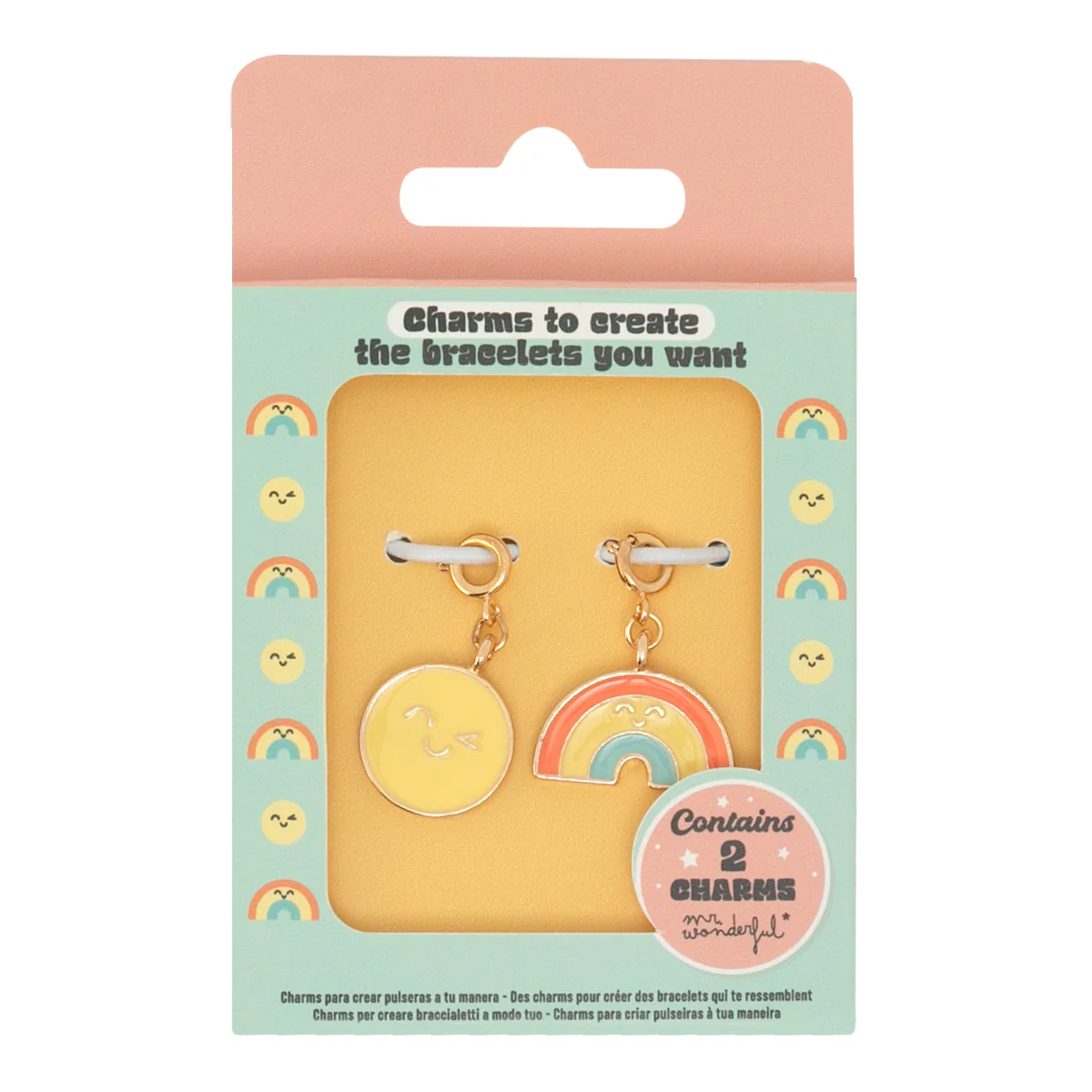 Charms to create the bracelets you want - Rainbow and smiley - Image 2