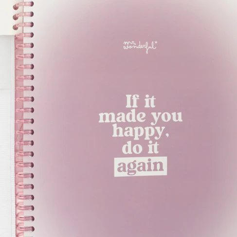 Libreta A4 transparente - If it made you happy, do it again - Image 2