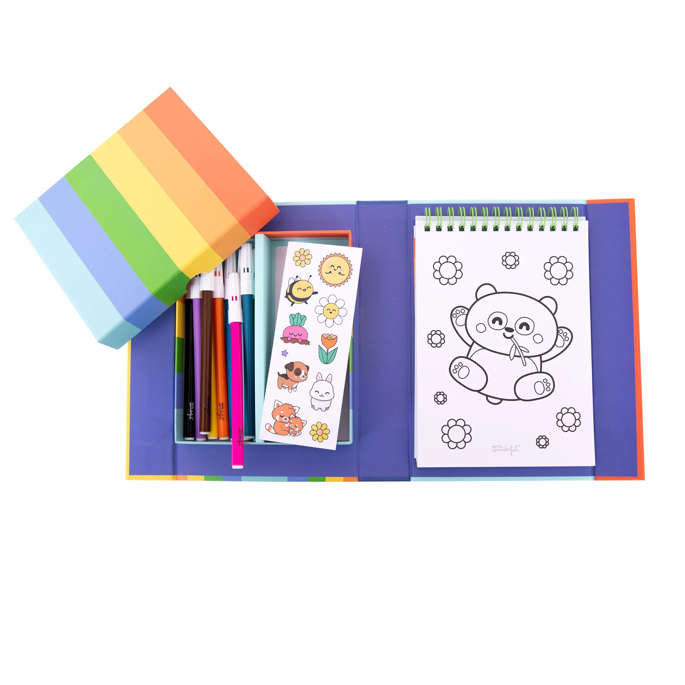Libro para colorear + rotuladores de colores + pegatinas - Add some colour to life - Image 7