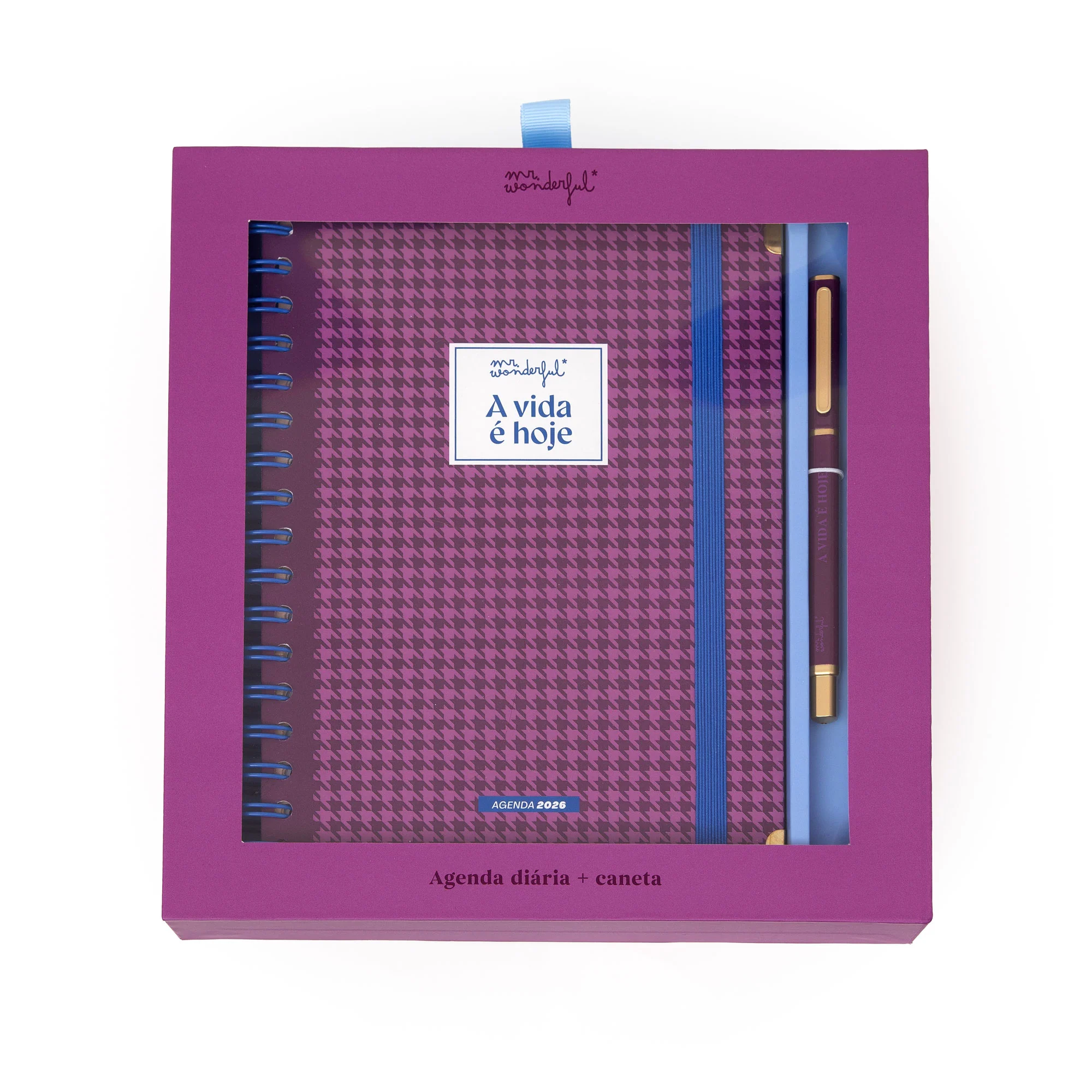 Conjunto de Agenda Office 2026 Diária + caneta - A vida é hoje - Image 2