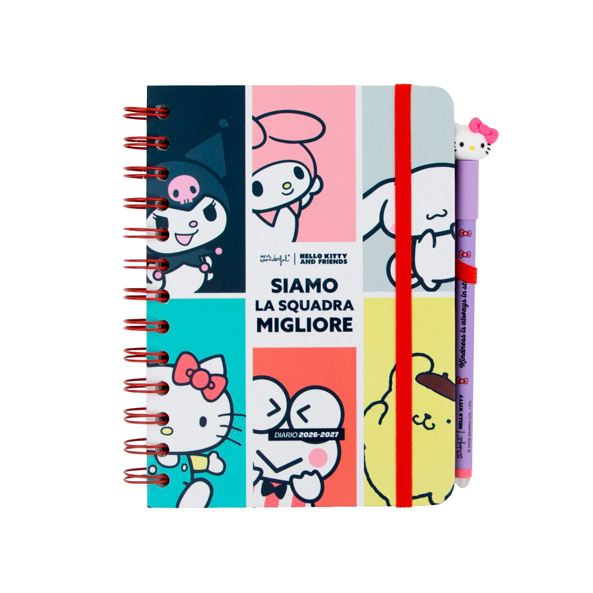 Diario 2026-27 piccolo Hello Kitty&Friends Settimanale + 3 Bo-Bo - Siamo la squadra migliore - Image 3