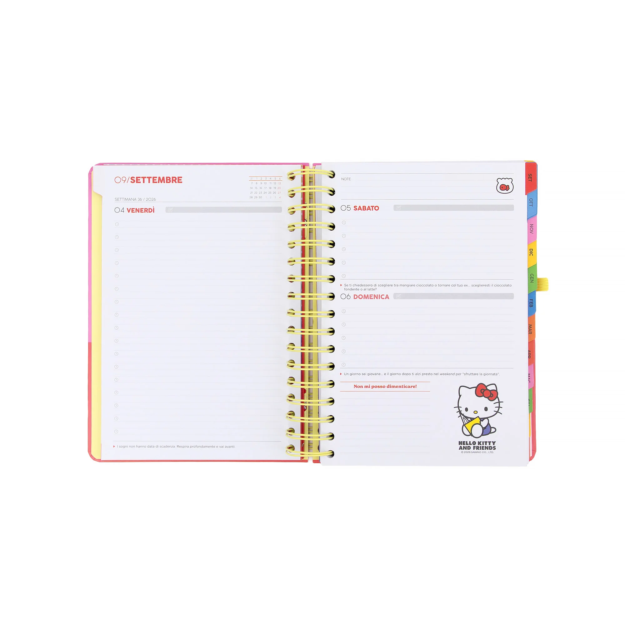 Diario scolastico 2026-27 Hello Kitty&Friends x Mr.Wonderful Giornaliero - Siamo la squadra migliore - Image 2