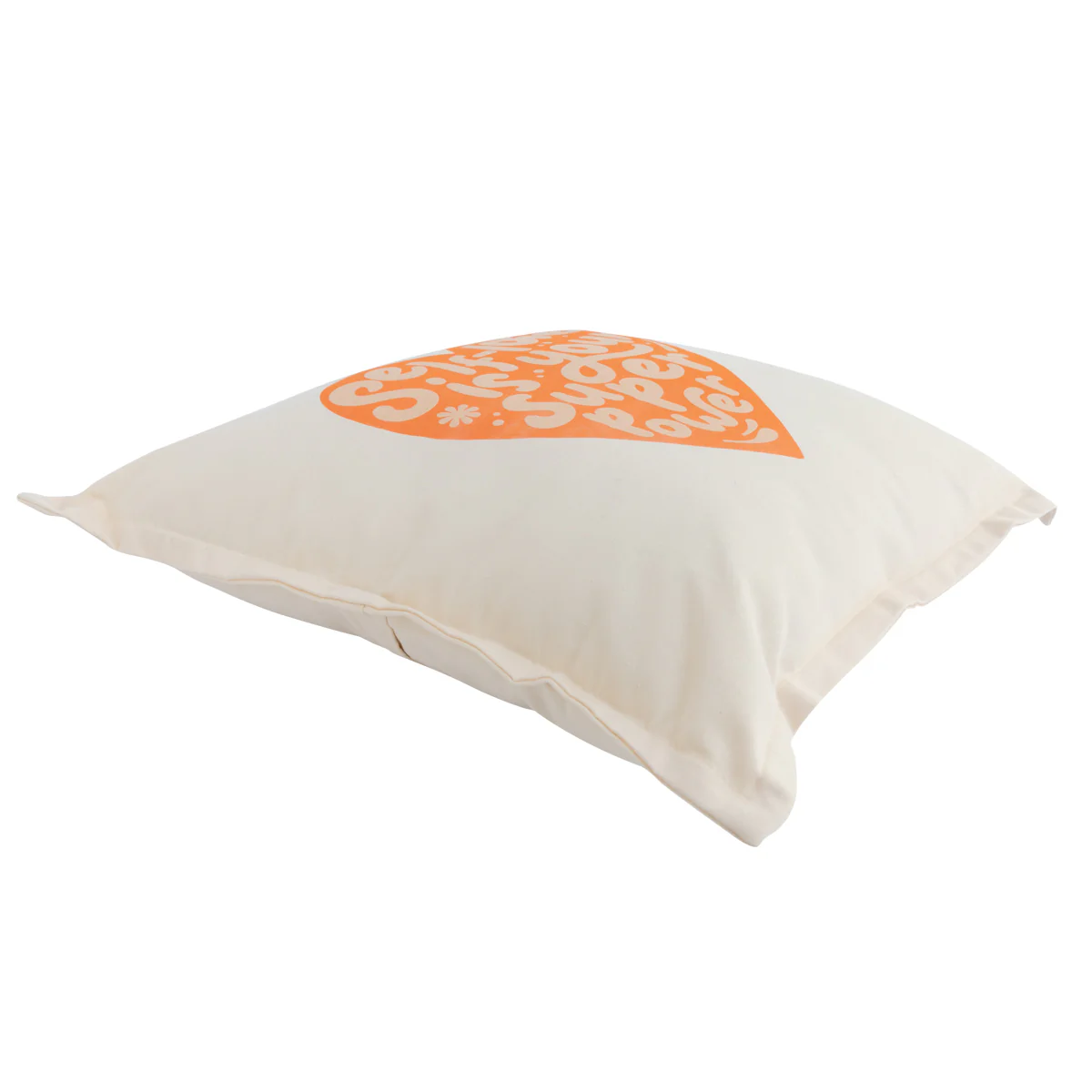 Embroided cushion orange - Self-love is your superpower - Image 3