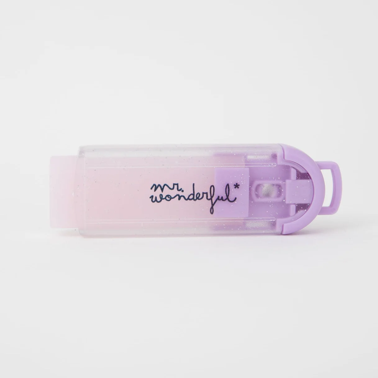 Goma de borrar con funda dosificadora - Glitter lila - Image 4