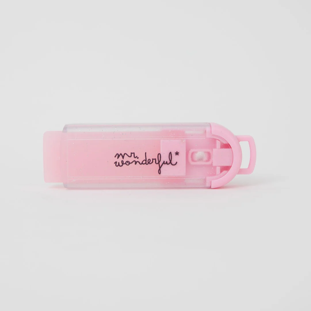 Goma de borrar con funda dosificadora - Glitter rosa - Image 4