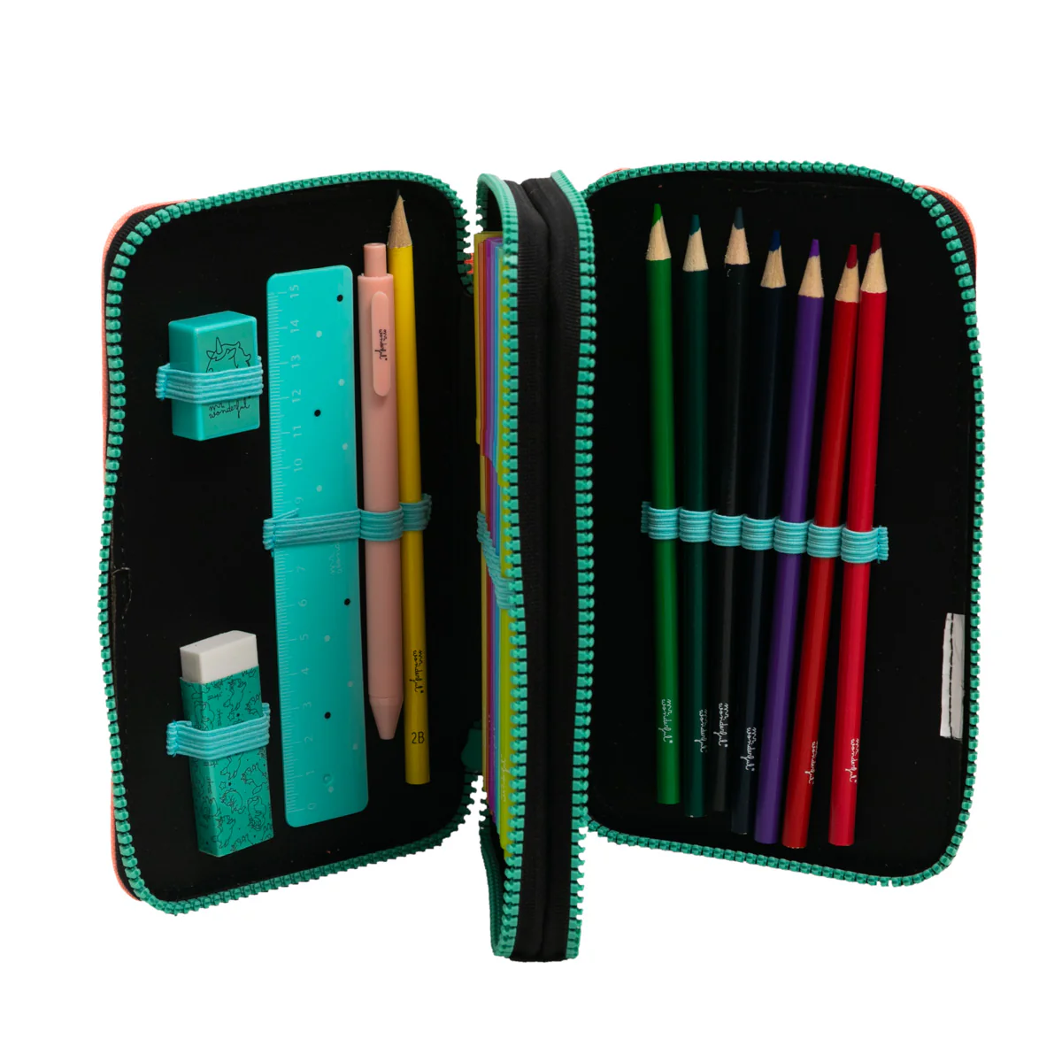 Estuche rosa de 2 compartimentos con muchos extras - My creativity has no limits - Image 3
