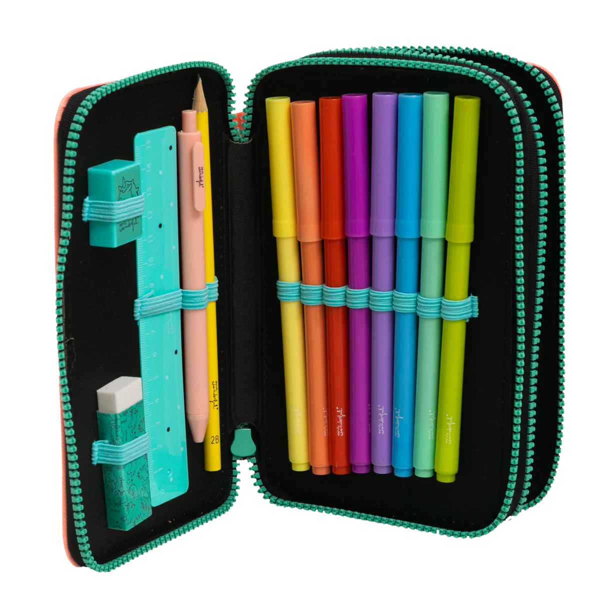 Estuche rosa de 2 compartimentos con muchos extras - My creativity has no limits - Image 4