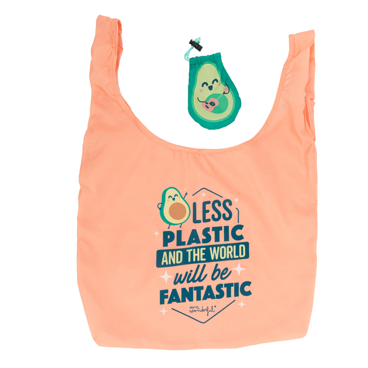 Foldable shopping bag Avocado - Less plastic and the world will be fantastic - Image 2