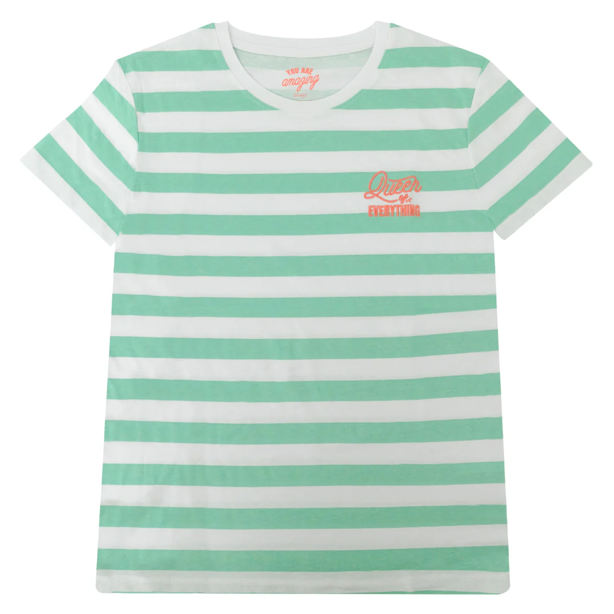 Green T-shirt with short sleeves L size - Queen of everything - Image 2
