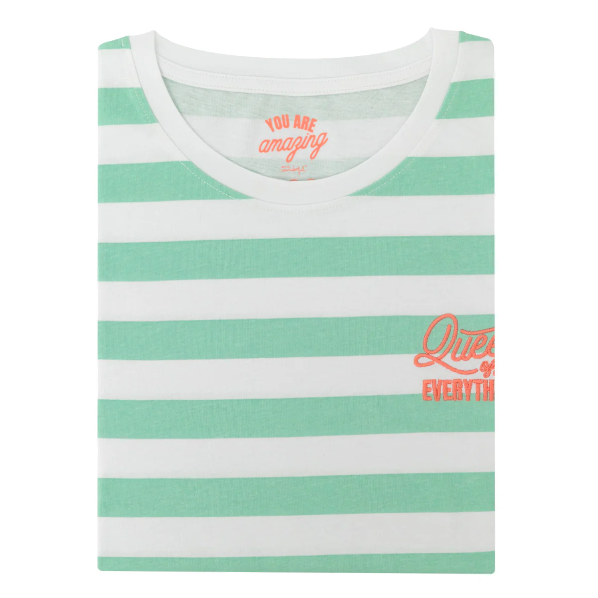 Green T-shirt with short sleeves L size - Queen of everything - Image 3